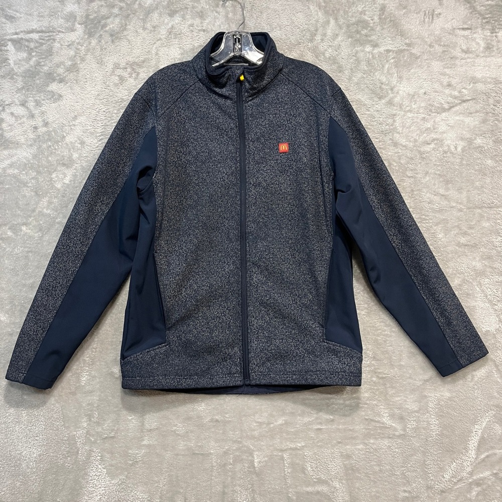 McDonald's Apparel Collection Jacket Mens M Navy Blue Full Zip Workwear MC864